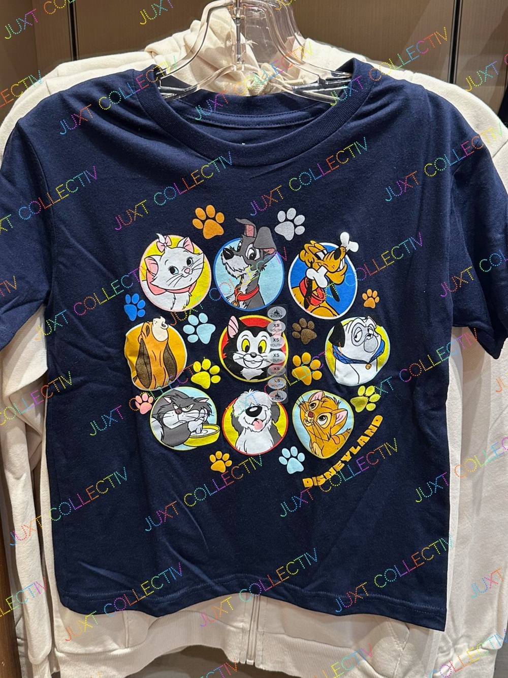 NWT Disneyland Disney Cats and Dogs Pluto Marie Lucifer Kids Youth Graphic Shirt